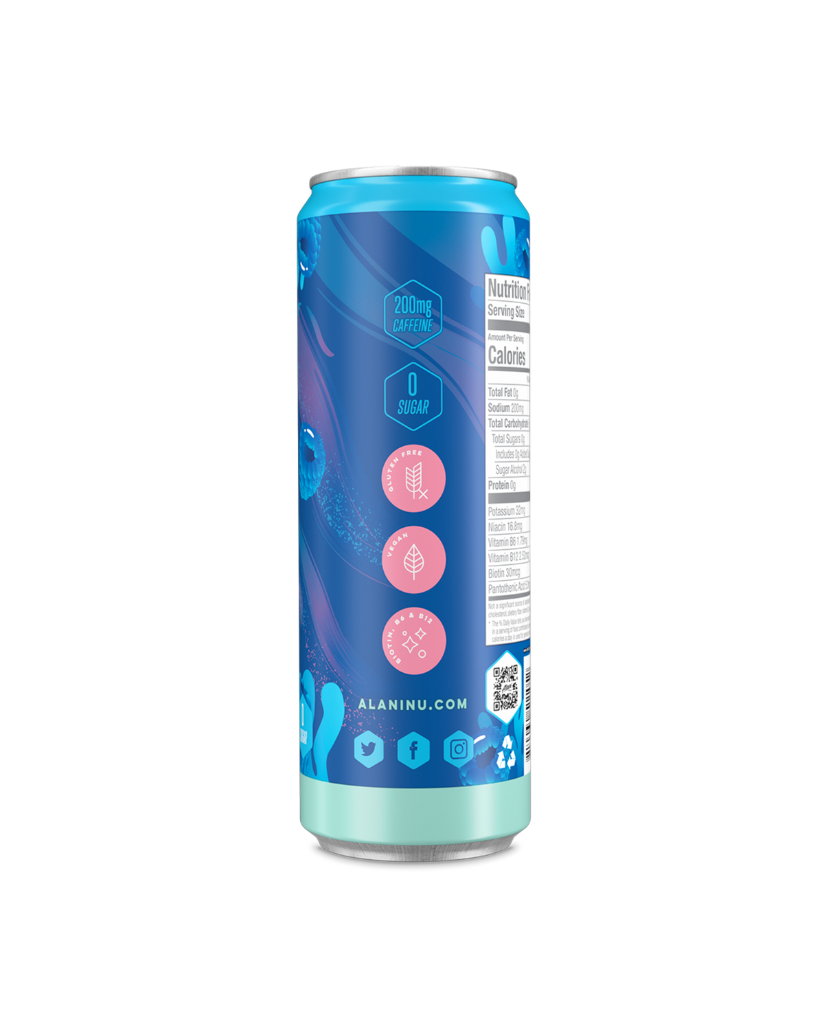 A side view energy drink in Breezeberry flavor showcasing suggested use of product.