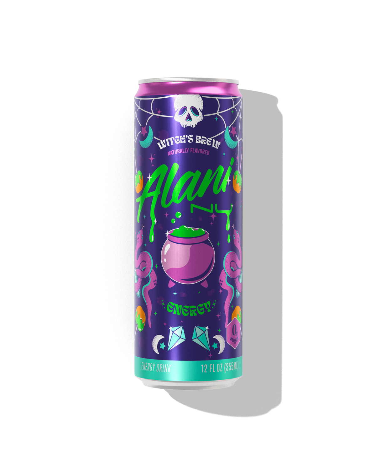 A 12 oz Witch&#39;s Brew Energy Drink.